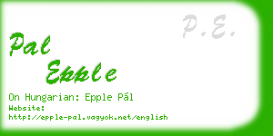 pal epple business card